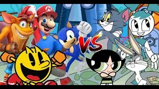 MUGEN Request 703: CrashBandicoot, SBetterMario, Sonic, PacMan VS BugsBunny, Buttercup, Jenny, Tom
