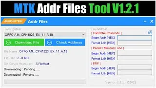 Mediatek AddrFile Tool 2021| For All Unlocked Oppo/Realme/Xiaomi One Click Remove All Password | FRP