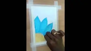 Oil Pastel Painting || Sunflower || #Shorts