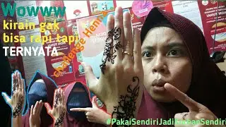 TERNYATA? (Challenge niqab Ciput)Bisa juga gambar henna di tangan walaupun pakai ciput 😂😅
