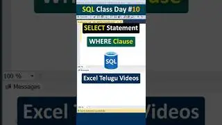 Select Statement in SQL | SQL Class day #10 In Telugu #sql