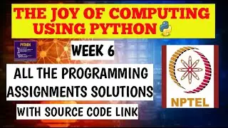The Joy of Computing using Python Week 6 All Programming Assignments Solutions 2021 | NPTEL Course |