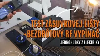 Test zásuvkovej lišty a bezdrôtového RF vypínača
