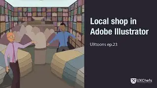 Drawing a local shop in Adobe Illustrator #uxchefs #uxtoons #uxdesign #comics #illustrator #drawing