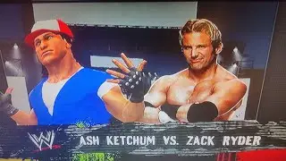 ash Ketchum vs Zack Ryder (lone wolf wrestling WWE2k14)