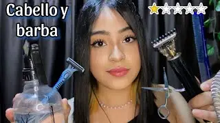 ASMR peluquera inexperta corta tu cabello 😨
