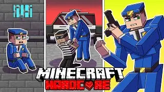 I Survived 1000 DAYS as a POLICEMAN in HARDCORE Minecraft! - Powerful Mobs Compilation