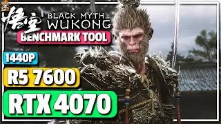 Black Myth: Wukong - Benchmark Tool | RTX 4070 12GB + R5 7600 |1440p| DLSS 3, Ray Tracing, Frame Gen