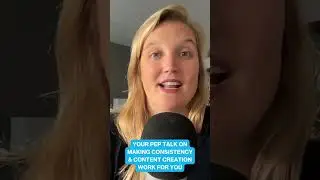 Your pep talk on making consistency & content creation work for you #shorts