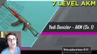 7 SEVİYE YEDİ DENİZLER AKM ÇIKARDIM ! 16K UC HARCADIM ! PUBG MOBILE