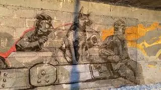 История Иркутска граффити на набережной