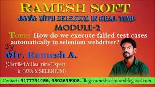 RAMESHSOFT: How to execute/re-run failed Test cases Approach-1 in Selenium || Selenium in Realtime