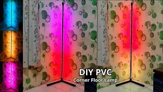 DIY Corner Floor Lamp from PVC Pipe and Used Tube Lamp Housing