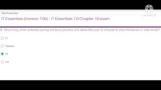 Cisco IT Essentials Chapter 10 Exam Answer | IT ESSENTIAL CHAPTER 10 ANSWER