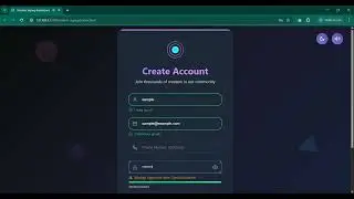Creative Signup Form with Dark Mode & Sound FX | Modern UI Design + Toggle Animation