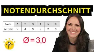 MITTELWERT berechnen – Notendurchschnitt, arithmetisches Mittel, Durchschnitt