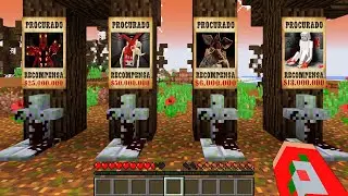 😨4 MONSTROS vs 2 CAÇADORES no Minecraft!