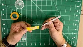 Masking tape holds photo etch parts