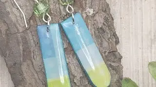 Scrapbook paper earrings
