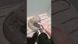 как залить тонкий стяжка на топли пола  