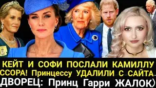 Кейт и СОФИ НЕ ПОДЧИНИЛИСЬ! Ссора с КАМИЛЛОЙ_Принцессу Удалили с Сайта_Дворец Принц Гарри ЖАЛОК