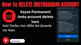 How to delete Instagram account 2023 || Keyse Instagram account ko delete karen 2minute main ||