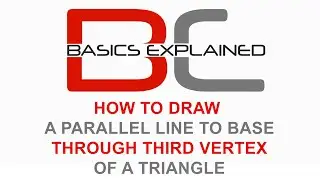 How to || Draw a Parallel line to base through the third vertex || Triangle of the Same area