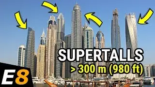 10 Cities with Most SUPERTALL Skyscrapers (more than 300m or 984ft)
