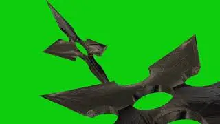 Free Green Screen Slow Motion Ninja Stars 2