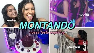 nossa festa tema *euphoria* - vlog montando | Mariana Vargas