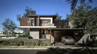 SketchUp VRay 5 EXTERIOR  #19  Deep blue sky