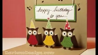 Simple Two Step Owl Punch Pop-Up Card
