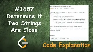 Determine if Two Strings Are Close | Live Coding with Explanation | Leetcode 