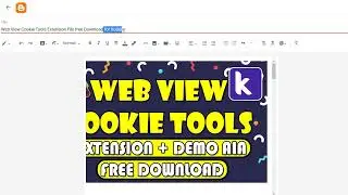 Web View Cookie Tools Extension File free for Kodular