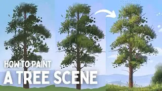 Step by Step Tree Scene in Procreate