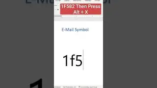 Insert Email Symbol 📧 