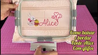 Como baixar e bordar um lindo alfabeto infantil com glifos