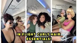 HOW I PREP & PROTECT MY CURLY HAIR ON A FLIGHT (scarf hairstyle tutorials + what's in my bag)