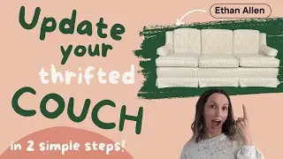 COUCH MAKEOVER: How to UPDATE an old couch with a few EASY TOOLS!
