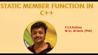Static member function in C++