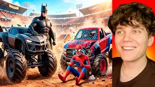 🚗🕷️ REACTING to SPIDER Wins The Legendary Monster Truck Racing Championship!!!