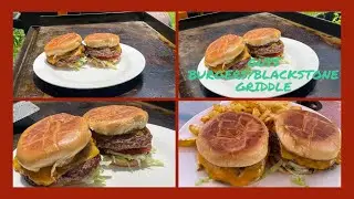 MY RECREATION OF GUYS  OLD SCHOOL BURGERS (CARNIVAL CRUISE SHIPS) ON MY BACKYARD BLACKSTONE GRIDDLE/