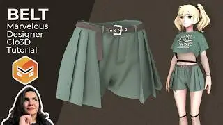 Realistic Belt with Buckle Tutorial in Marvelous designer/ Clo3d_ Part.2
