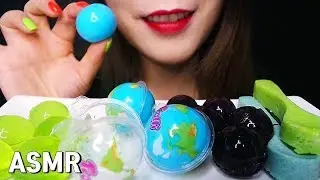 ASMR PLANET GUMMY JELLY, GRAPE JELLY MUKBANG 지구젤리, 포도젤리, 먹는숟가락 리얼사운드 먹방~ ゼリー วุ้น EATING SOUNDS