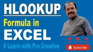 HLOOKUP in Excel - Step by Step in Hindi (Beginner to Advanced) #exceltricks #procreativeindia