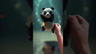 AI Art Prompts Tutorial Origami Panda. #aiartprompts #aiart #aiarttutorial #fluxai #stablediffusion