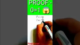 PROOF OF 0=1||#shorts#shortsvideo#viral#studyyaan