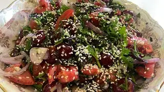 Vişnə salatı resepti Son zamanların ən sevilən çox ləzzətli salatı