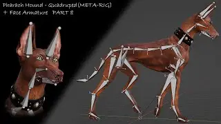 Pharaoh Hound | Dog Animal Rigging In Blender | Meta-Rig & Face Bones & Mirror Keyframe