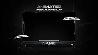 Download Animated Grey Facecam Overlay Template || Stream Overlays 2023